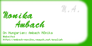 monika ambach business card