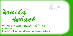 monika ambach business card